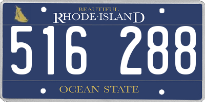 RI license plate 516288