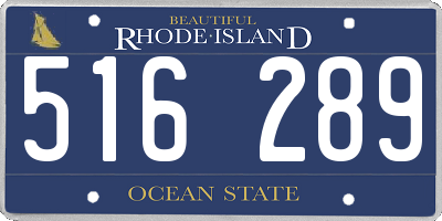 RI license plate 516289