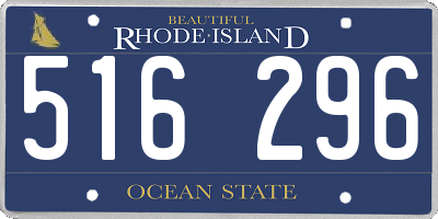 RI license plate 516296