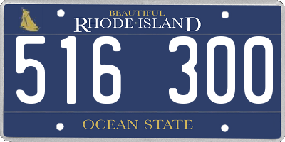 RI license plate 516300