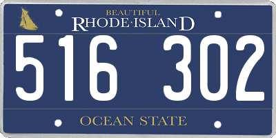RI license plate 516302