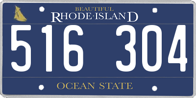 RI license plate 516304