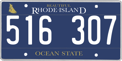 RI license plate 516307