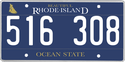 RI license plate 516308