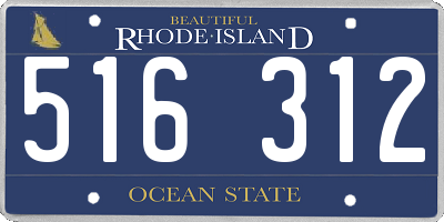 RI license plate 516312