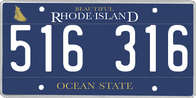 RI license plate 516316