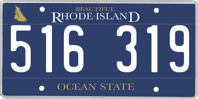RI license plate 516319