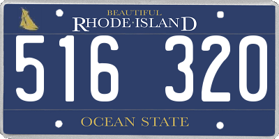 RI license plate 516320