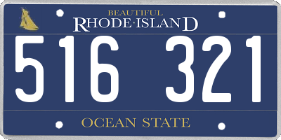 RI license plate 516321