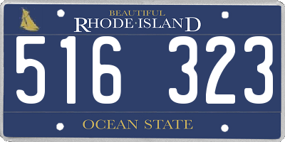 RI license plate 516323