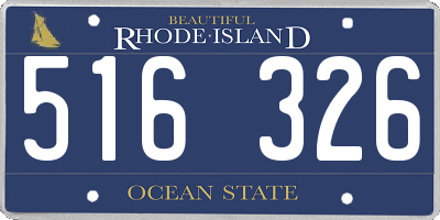 RI license plate 516326