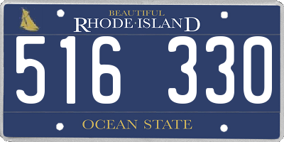 RI license plate 516330