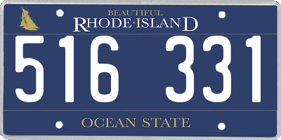 RI license plate 516331