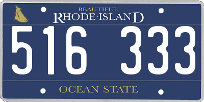 RI license plate 516333
