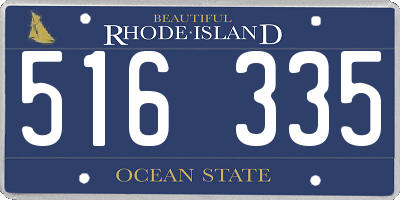 RI license plate 516335