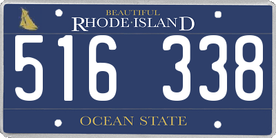 RI license plate 516338