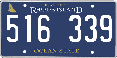 RI license plate 516339
