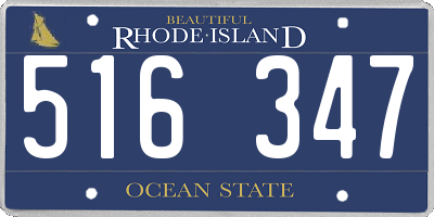 RI license plate 516347