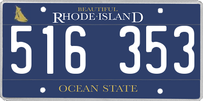 RI license plate 516353