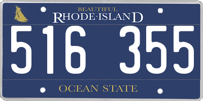 RI license plate 516355