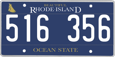 RI license plate 516356