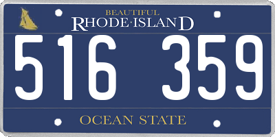 RI license plate 516359