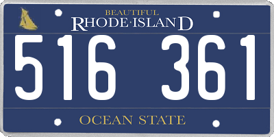 RI license plate 516361