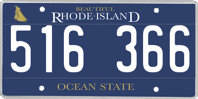 RI license plate 516366