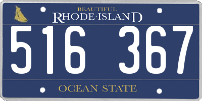 RI license plate 516367
