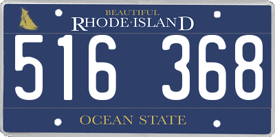 RI license plate 516368
