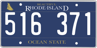 RI license plate 516371