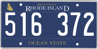 RI license plate 516372