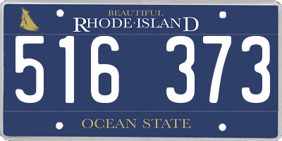 RI license plate 516373