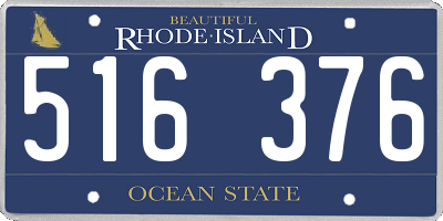 RI license plate 516376