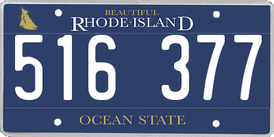RI license plate 516377