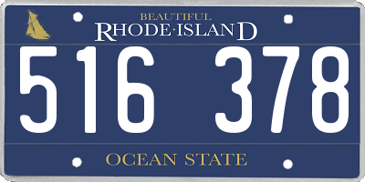 RI license plate 516378