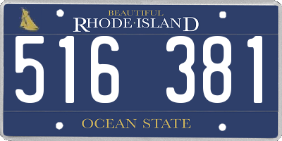 RI license plate 516381