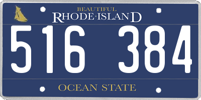 RI license plate 516384