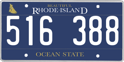 RI license plate 516388