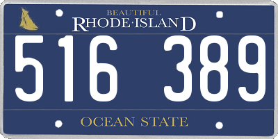 RI license plate 516389