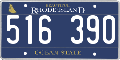 RI license plate 516390