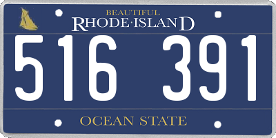 RI license plate 516391