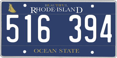 RI license plate 516394