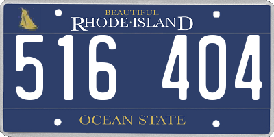 RI license plate 516404