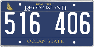 RI license plate 516406