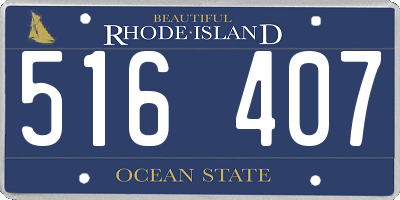 RI license plate 516407