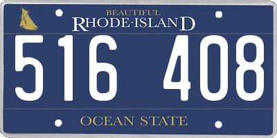 RI license plate 516408