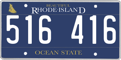 RI license plate 516416