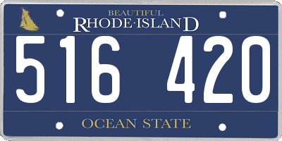 RI license plate 516420