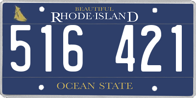 RI license plate 516421